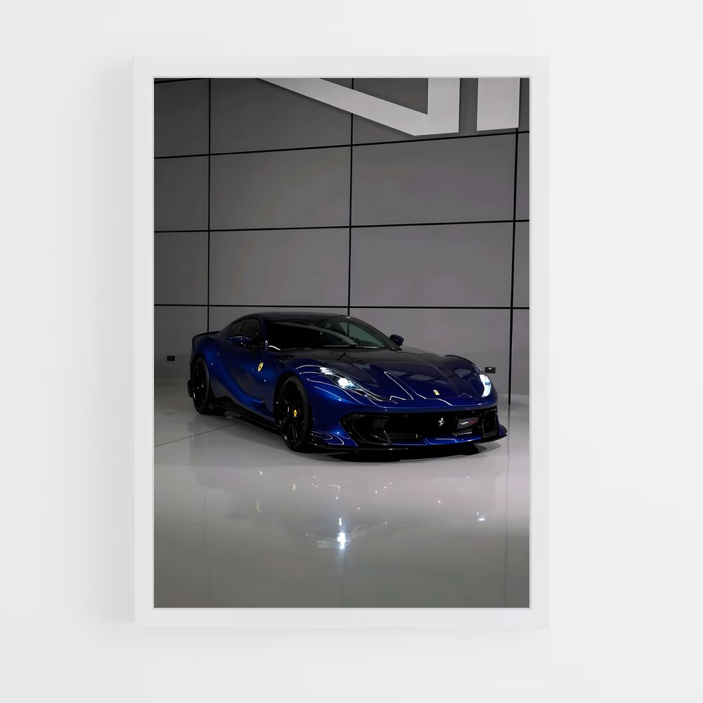 Poster Ferrari Bleu Éclat (vue 3)